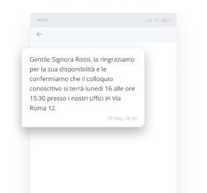 esempio sms dipendenti