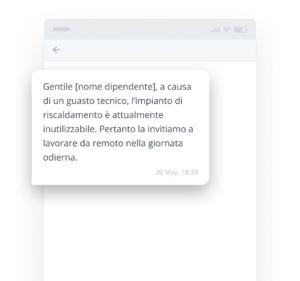 esempio sms dipendenti
