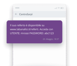 esempio SMS transazionale per studio medico
