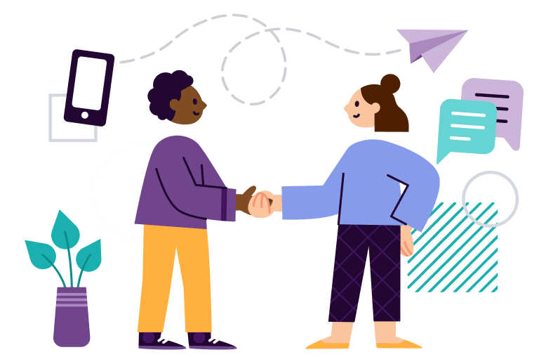 persone che si stringono la mano che simboleggia il programma reseller