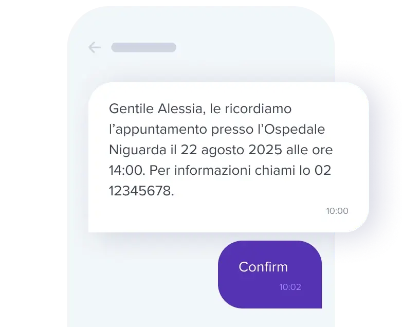 Ricezione SMS - conferma appuntamenti