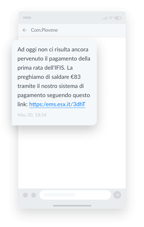 esempio di messagio di Brighton & Hove city council