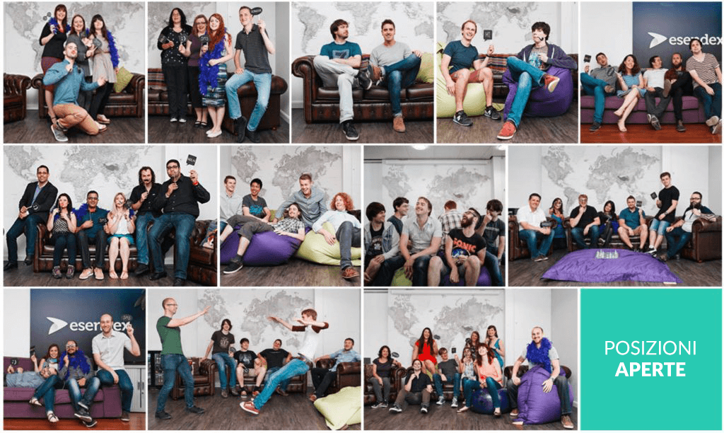 collage di foto dello staff Esendex