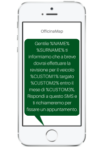 campi dinamici negli SMS esempio officina campi dinamici negli SMS esempio officina