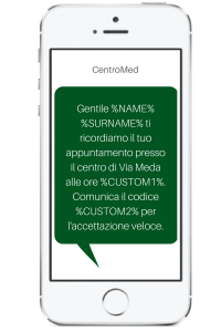 campi dinamici negli SMS esempio centro medico campi dinamici negli SMS esempio centro medico