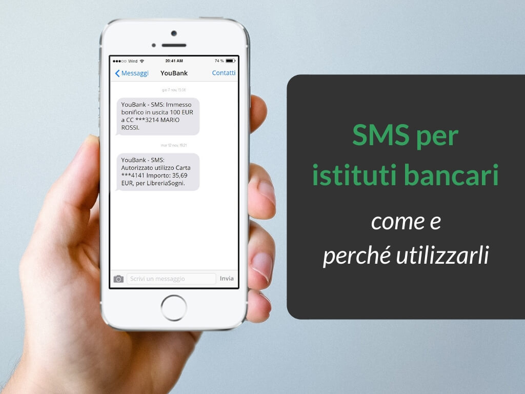Esempi di SMS per istituti bancari