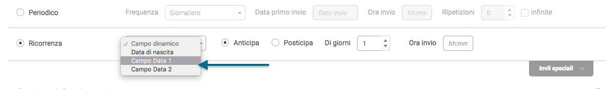Reminder SMS - esempio invio Reminder SMS - esempio invio