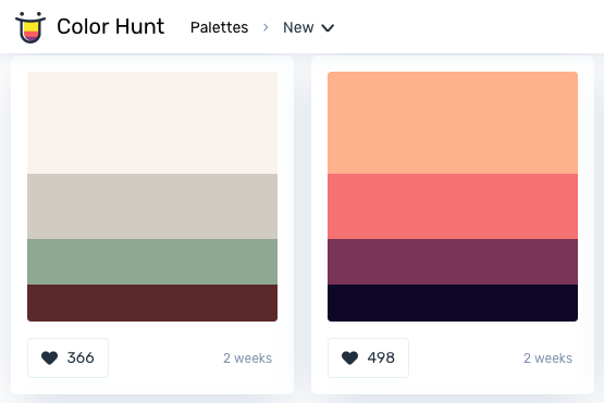 Creare Landing Page di successo - Color Hunt