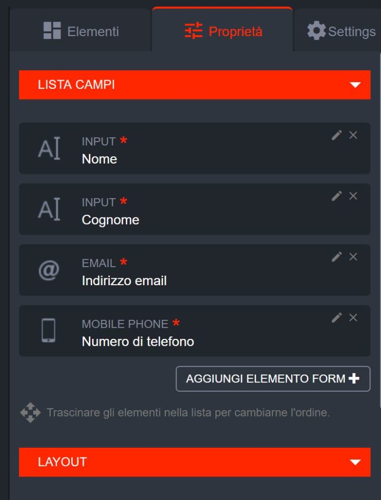 creare form online personalizzazione