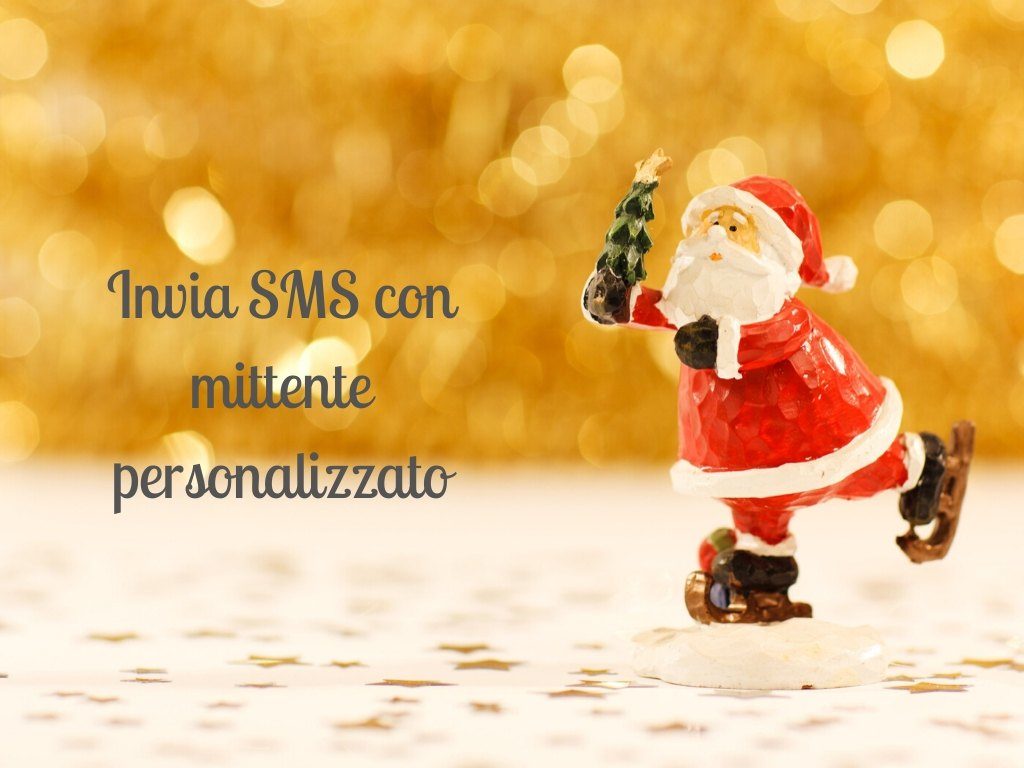 strategie SMS natalizie con SMS con mittente personalizzato